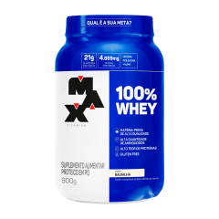 100% WHEY POTE BAUNILHA MAXTITANIUM 900G
