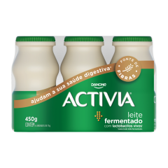 ACTIVIA LEITE FERMENTADO 6X75G = 450G