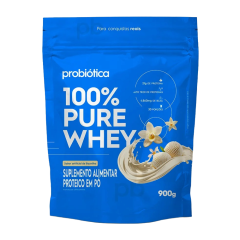 100% PURE WHEY REFIL BAUNILHA PROB 900G